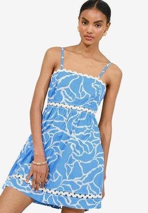 REGULAR FIT - RIC RAC TRIM CAMI MINI - Day dress - blue