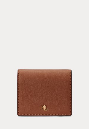 Lauren Ralph Lauren, CROSSHATCH LEATHER COMPACT WALLET - Peněženka - tan