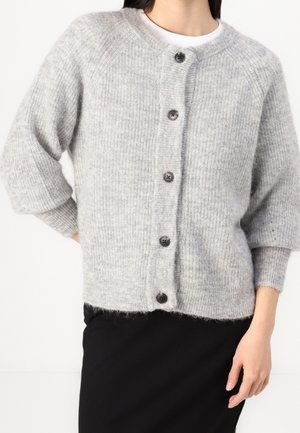 Cardigan - mottled light grey