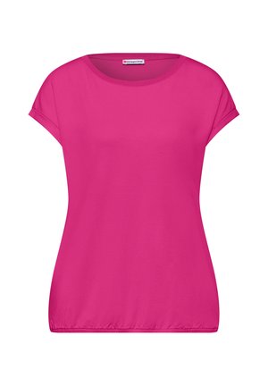 Street One, T-SHIRT MIT BOATNECK UND DEKO-TAPE - T-paita - magenta dream