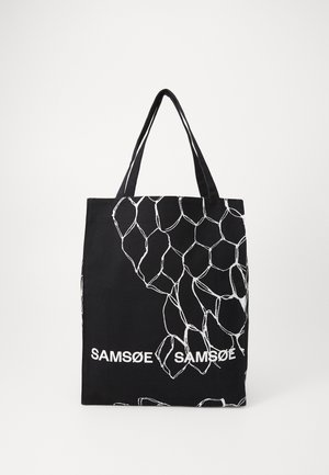 Samsøe Samsøe PRINT TOTE BAG UNISEX - Shoppingveske - black/white