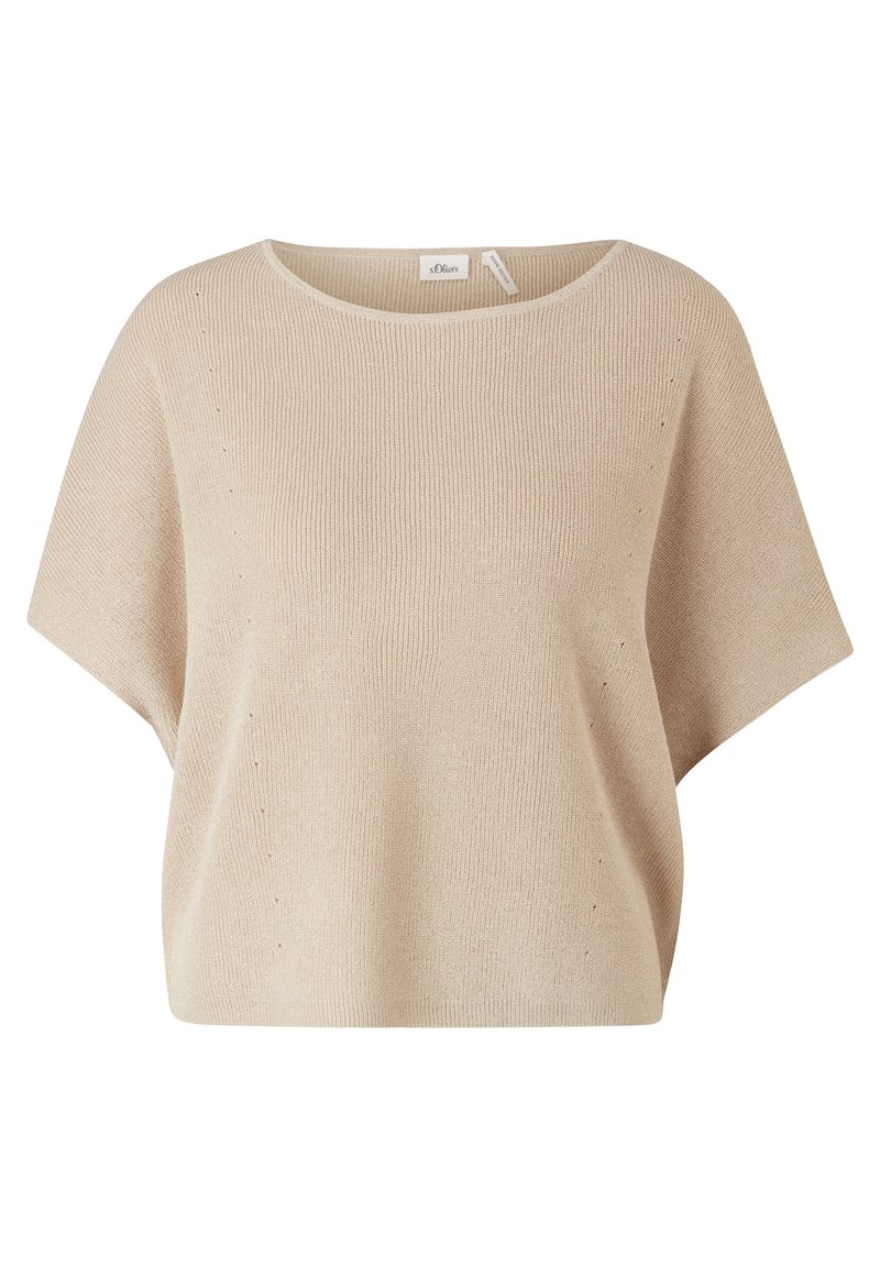 Damen T-Shirts | s.Oliver BLACK LABEL T-Shirt print beige knit/beige - MD96121 Damen T-Shirts | s.Oliver BLACK LABEL T-Shirt print beige knit/beige - MD96121