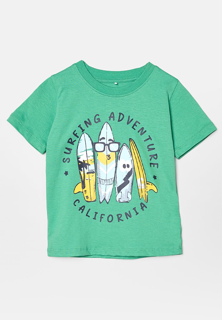 name it T-shirt print groen