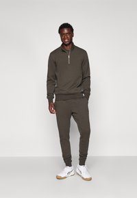 Björn Borg CENTRE HALF ZIP - Melegítőfelső - peat