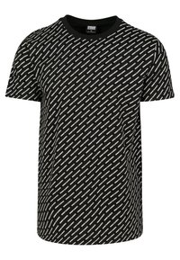 Urban Classics - ALLOVER LOGO TEE - T-shirt imprimé - black Image miniature 1