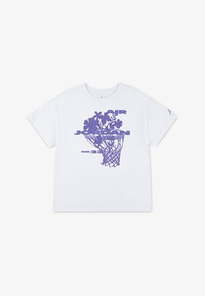 Jordan FLOWERS TEE - T-shirt estampada - white