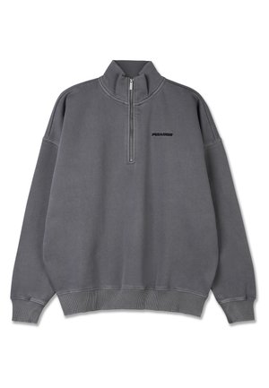 Pegador NAYA OVERSIZED HALFZIP - Sweatshirt - vintage grey/black gum