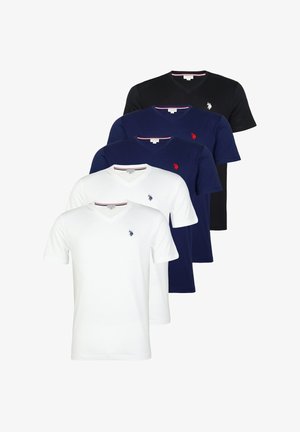 U.S. Polo Assn., KURZARM 5ER PACK - Basic póló - mehrfarbig