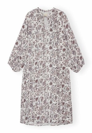 moshi moshi mind, ALORA DRESS FLOWER - Robe de jour - white   blue   marron