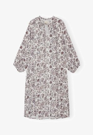 moshi moshi mind, ALORA DRESS FLOWER - Denné šaty - white blue marron