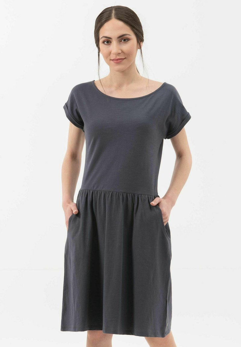 Damen Freizeitkleider | ORGANICATION Jerseykleid steel/blau - LO29701 Damen Freizeitkleider | ORGANICATION Jerseykleid steel/blau - LO29701