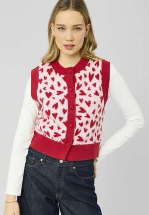 MANCHE MOTIF C½UR - Veste sans manches - rose pâle