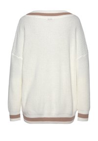 LASCANA V-AUSSCHNITT - Strickpullover - creme