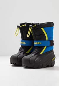Sorel YOUTH FLURRY - Botas para la nieve - black/super blue