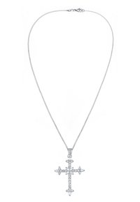 Elli CHUNKY SPARKLING CROSS - Halskæder - silberfarben