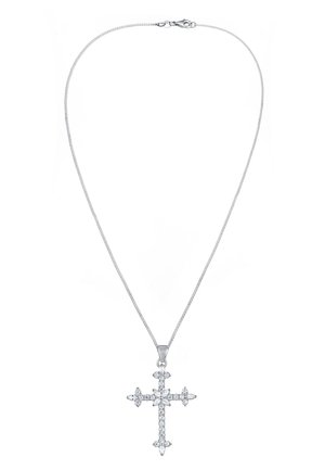 CHUNKY SPARKLING CROSS - Collier - silberfarben