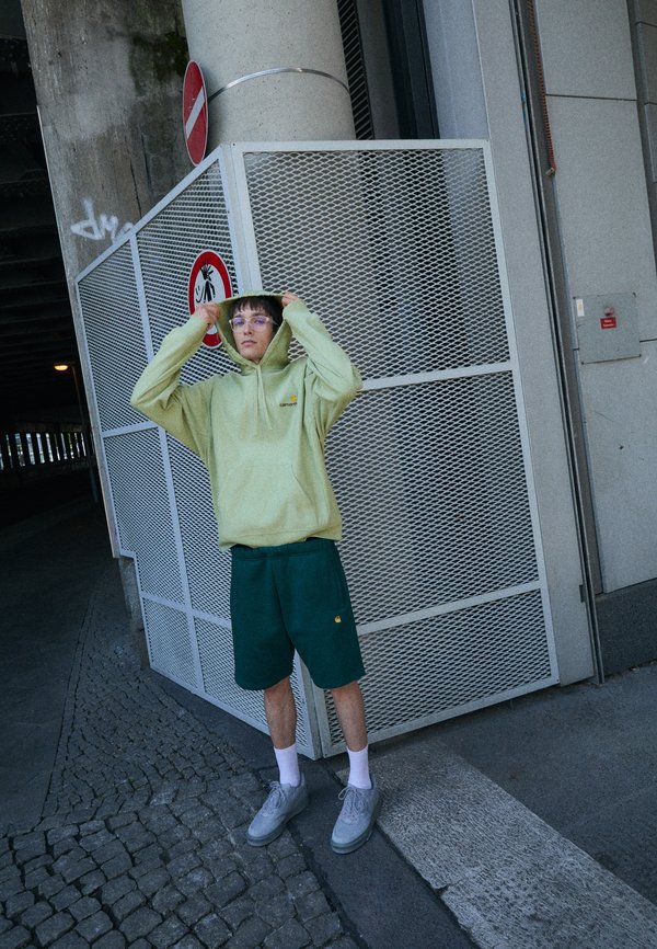 HOODED AMERICAN SCRIPT - Hoodie - pale olive4