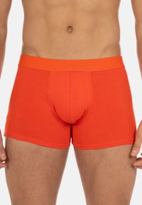 Boxer shorts arancioni brillanti realizzati in morbido cotone, con una vestibilità aderente e un elastico morbido in vita con dettagli del logo in rilievo.