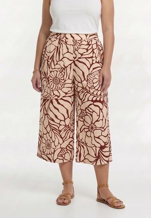 YOEK YOEK DAMEN HOSE MIT DRUCK - Bukser - dunkelrot