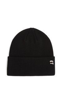 KARL LAGERFELD IKON PIN - Adīta cepure - black