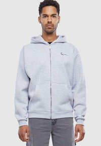 Karl Kani - CHEST SIGNATURE ESSENTIAL  - Felpa con zip - grey Immagine in miniatura 1