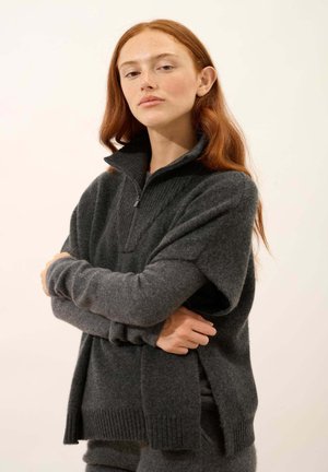 VIVIENNE TRUCKER COLLAR - T-shirt - bas - heather