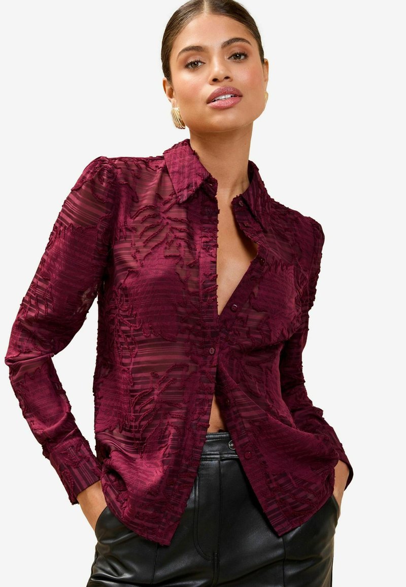 Lipsy Bluza s gumbima - burgundy red
