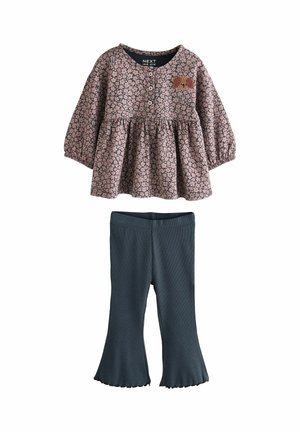 REGULAR FIT - PEPLUM FLARE SET - Leggings - charcoal grey dog character