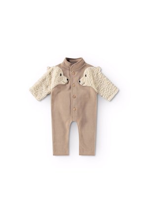 Molo UDO SUIT BEARS APPLIQUÉ TEDDY UNISEX - Mono - mocha