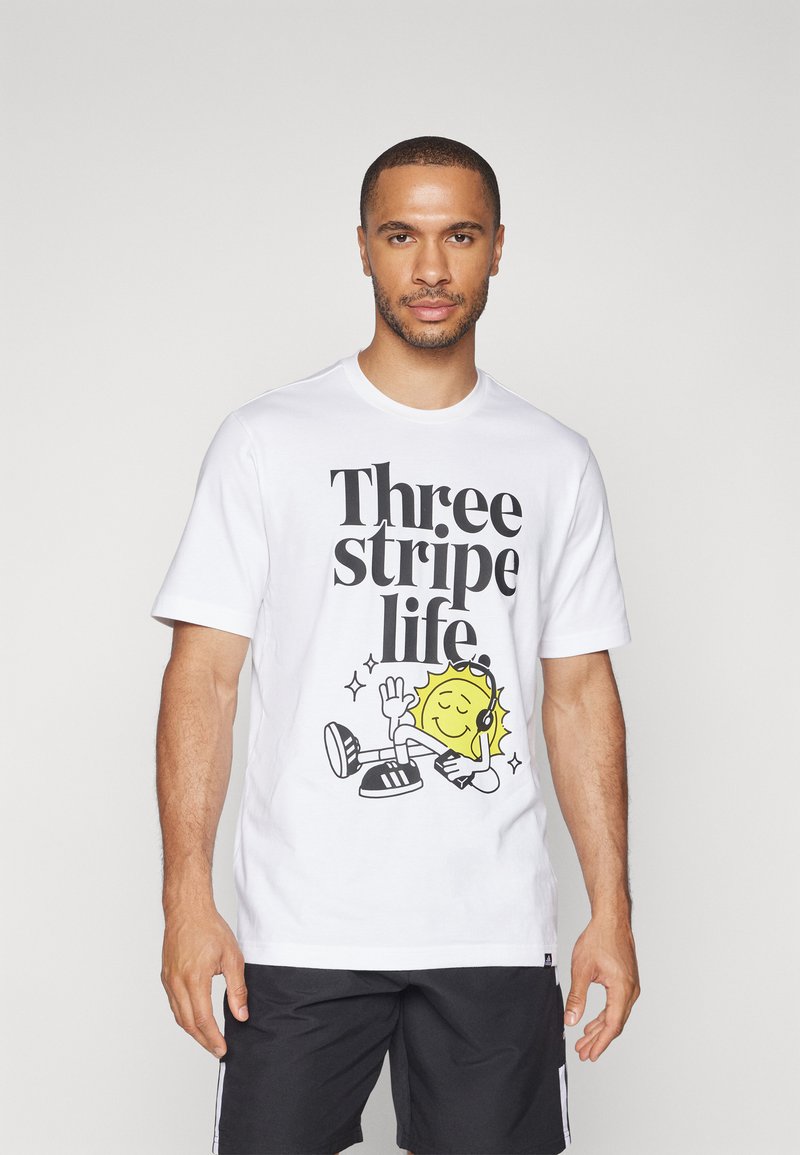 adidas Sportswear POSITIVITY GRAPHIC - Triko s potiskem - white