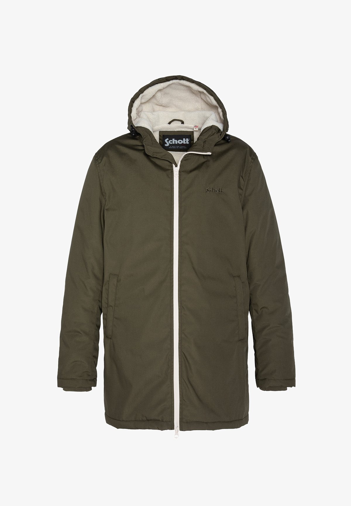 Schott Cappotto corto kaki foncé/cachi Zalando - Main Image