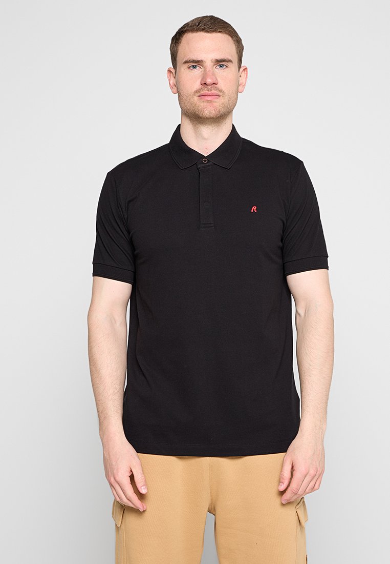 Replay Plus Poloshirt zwart