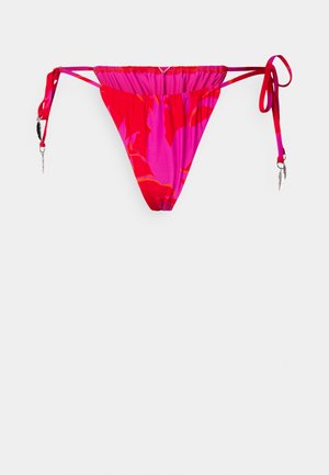 Seafolly BIRDS OF PARADISE DRAWSTRING TIE SIDE RIO PANT - Dół od bikini - chilli red