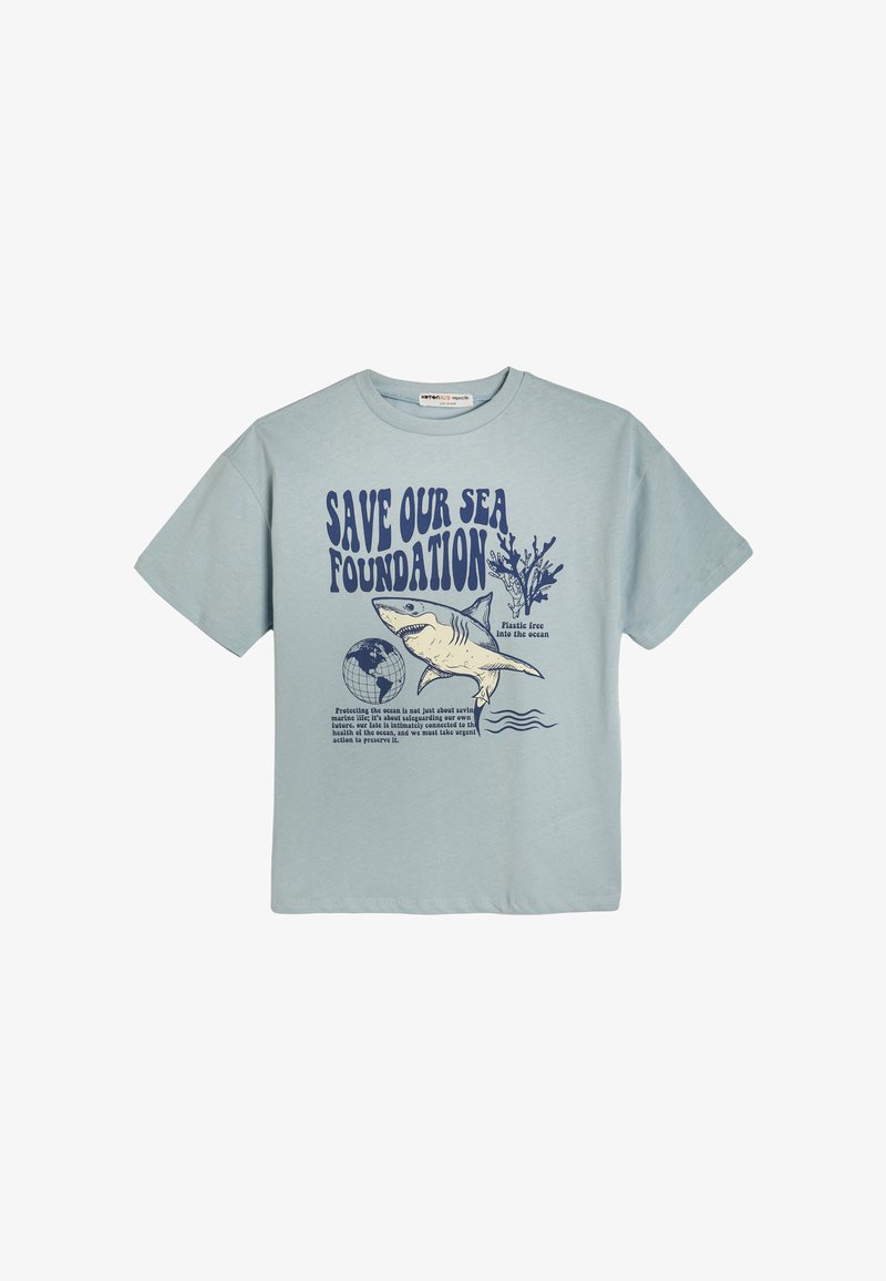 Koton SHARK - Camiseta estampada - blue