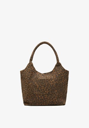 Bershka, PRINTED TWILL - BAG - Kabelka - dark brown