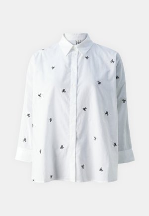 ONLY ONLNEW LINA GRACE - Button-down blouse - bright white/black
