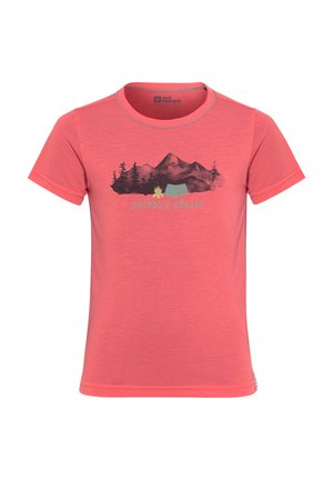 HIKING GRAPHIC - Sports T-shirt - print sunset coral