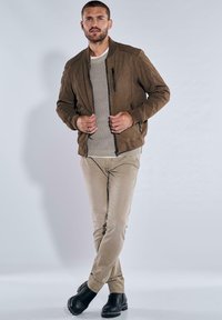 Emilio Adani Lederjacke - dunkelbraun