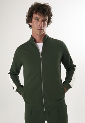 FULL - Felpa con zip - green