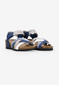 Bosanova CON DE CORCHO - Sandalias de cuña - azul