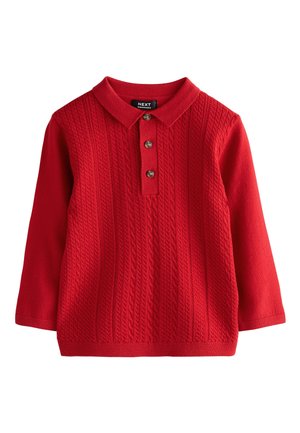 REGULAR FIT - CABLE - Ilgarankovis viršutinės dalies drabužis - red