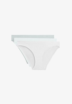 OYSHO, 3 PACK SEAMLESS SOFT-TOUCH OPENWORK CLASSIC BRIEFS - Slip - aquamarine
