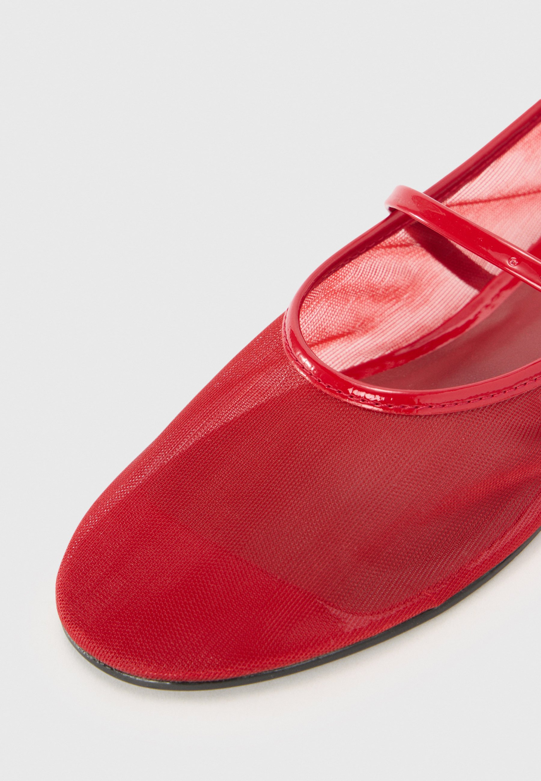 Steve Madden MASH - Ankle strap ballet pumps - cherry red/dark red