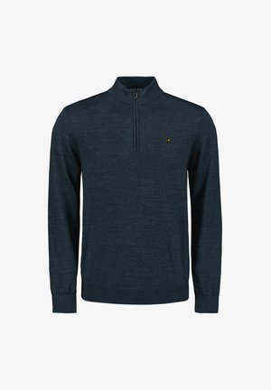 NO EXCESS TIMELESS BASICS HALF-ZIP - Strickpullover - blue