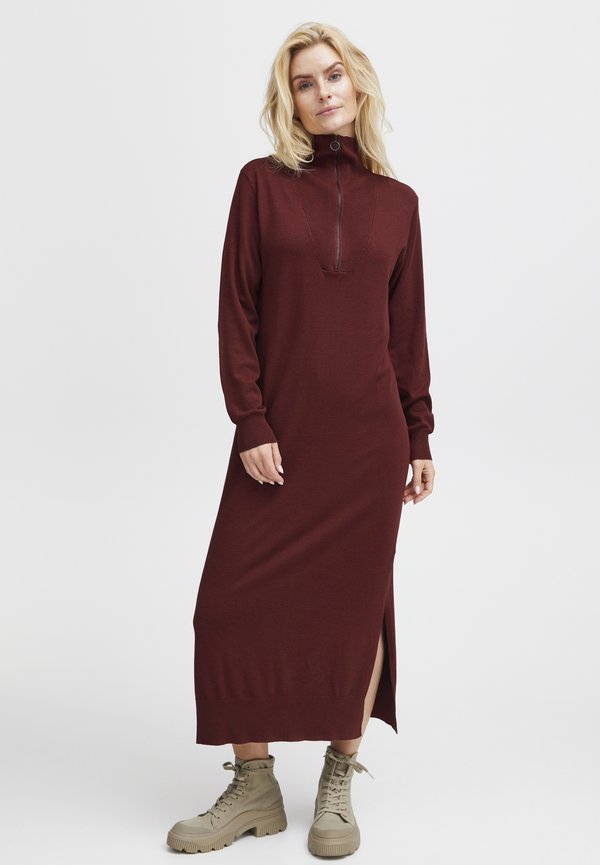 PZSara - Strickkleid - tawny port melange