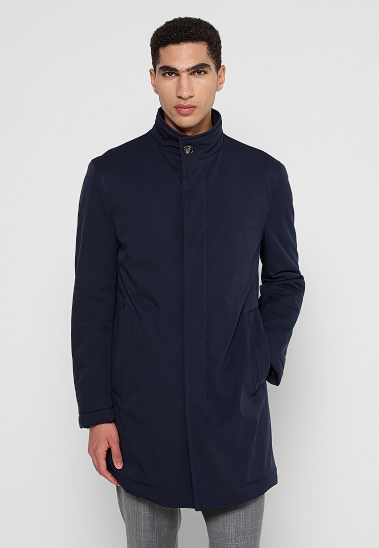 Boss Halflange jas donkerblauw