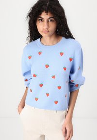 Object OBJTHESS WIDE SLEEVE PULLOVER - Strikkegenser - serenity