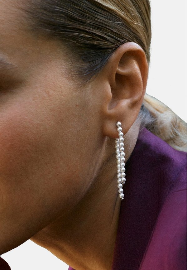 PEARLY FRONT BACK - Ohrringe - steel