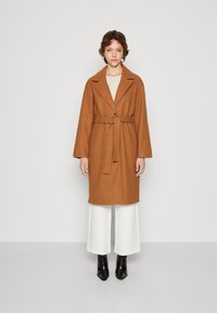 VILA VIPOKO LONG BELT COAT - Κλασικό παλτό - toasted coconut