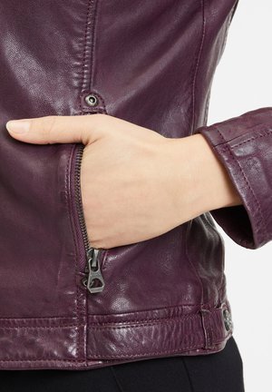 GWANNI RF - Leather jacket - purple
